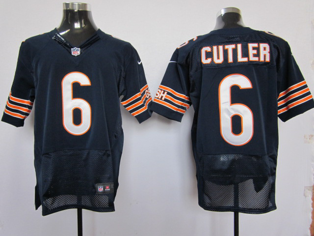 NFL Blue Chicago Bears 6 Quarterback Cutler Nike Elite Jersey